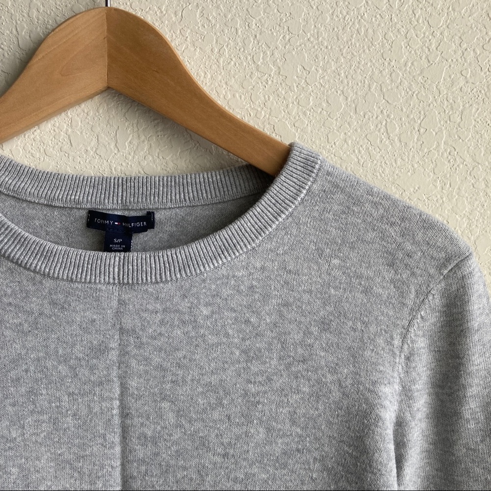 Tommy Hilfiger Grey Cotton Sweater - Picture 3 of 3